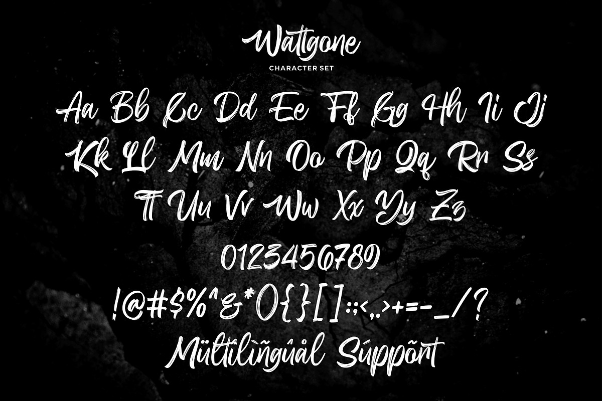 Wattgone - Handbrush Font preview 5