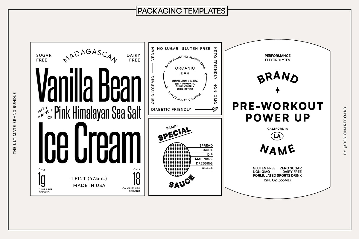 300+ Super Pack Brand Kit Vol 1-4, a Branding & Logo Template by @designartboard (Photo 25 of 41)