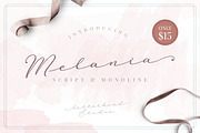 Melania Script, a Script Font by Letterhend Studio (Thumbnail 1 of 8)