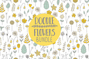 Doodle flowers bundle, a Pattern Graphic by altanaka (Thumbnail 1 of 3)