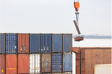 A bunch of cargo containers in the, a Transportation Photo by Barcelona_dreams