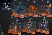 Halloween Social Media Templates, a Social Media Template by MJ design (Thumbnail 1 of 2)