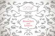 Vintage branches and wreaths set, a Decorative Illustration by Dreaming_Lucy (Thumbnail 1 of 3)