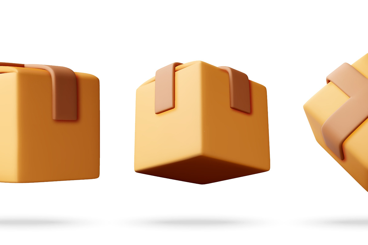 Five 3D rendered cartoonish yellow, an Object Illustration by Abscent (Photo 2 of 3)
