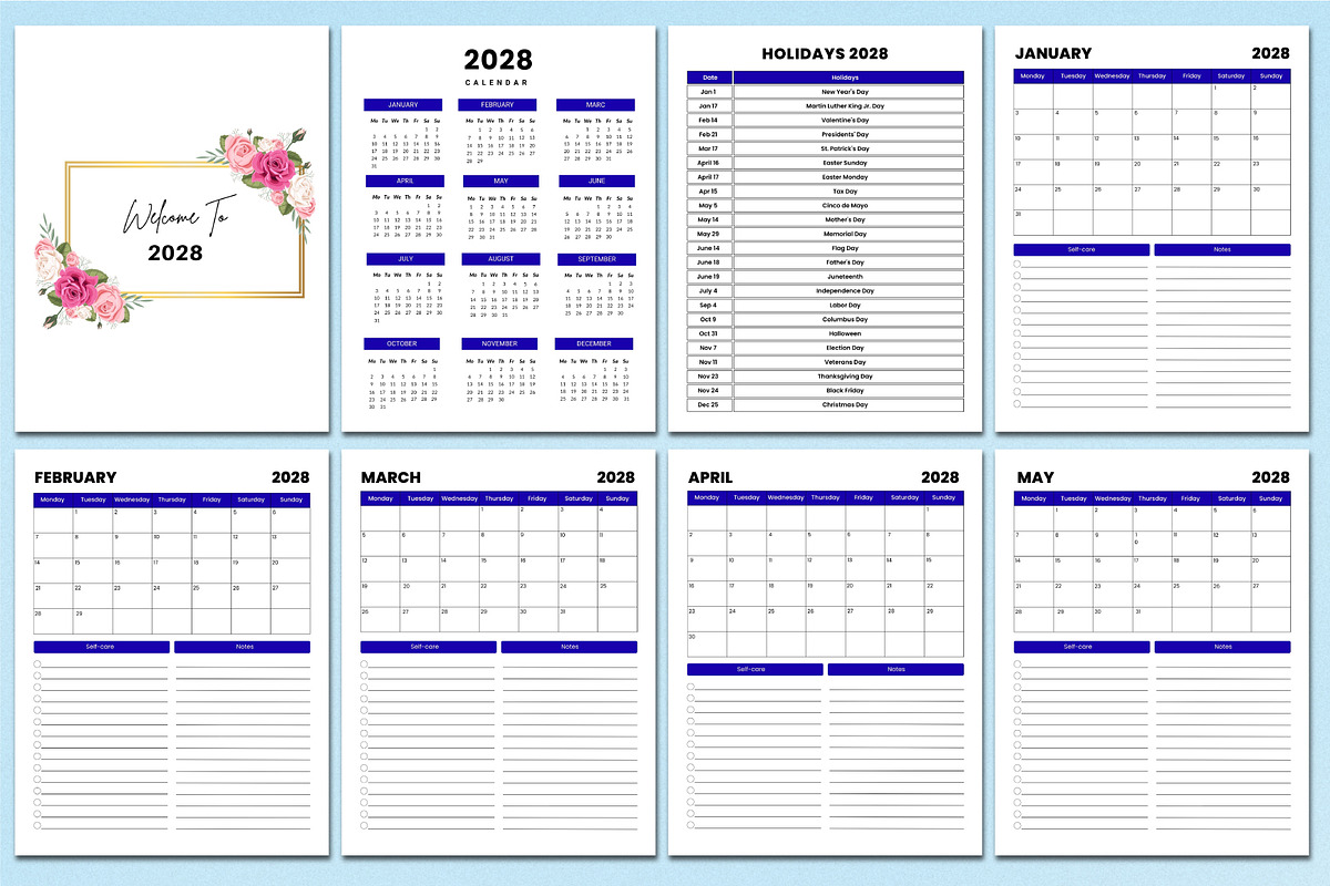 5 Year Monthly Agenda (2026–2030), a Stationery Template by Shumaya (Photo 6 of 11)