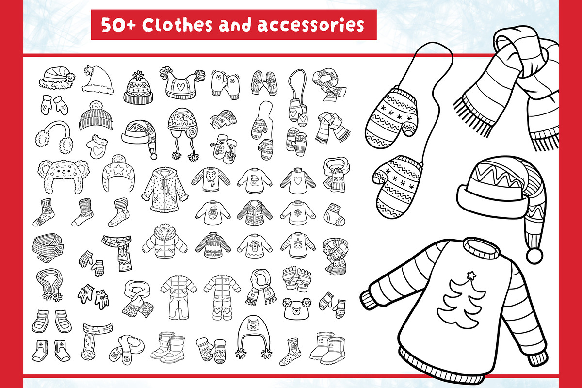 Black & White Christmas Illustration, an Object Graphic by Ksenya Savva (Photo 4 of 9)