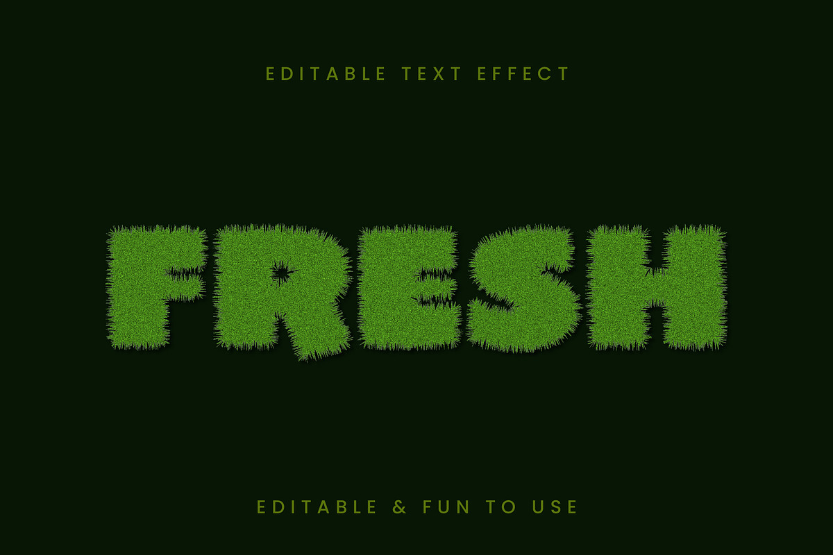 Grass Fresh Chubby Text Effect