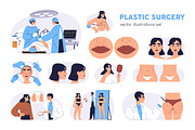Plastic surgery in beauty clinic set, a Healthcare Illustration by Good Studio (Thumbnail 1 of 12)