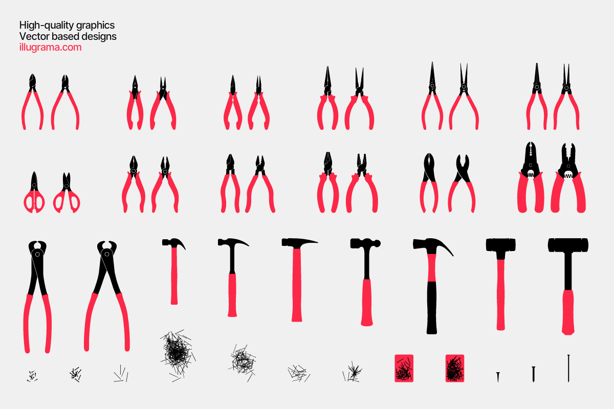 Hand Tools - Modern Graphics, an Illustration by illugrama (Photo 4 of 9)