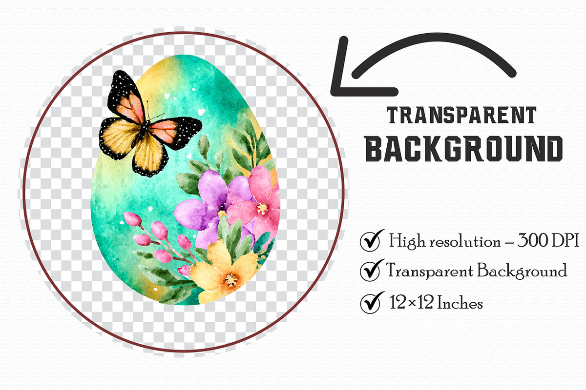 Watercolor Easter Egg Clipart, an Illustration by Libby Wishes (Photo 4 of 7)