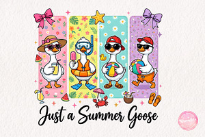 Just A Silly Goose Summer PNG, an Illustration by CreationArt