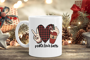 Peace Love Latte Sublimation