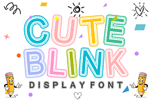 Cute Blink - Stitched Kids Font