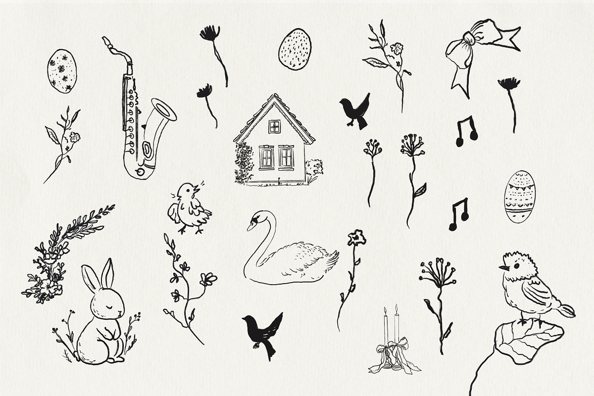 Handmade Cute Easter Icons, an Object Graphic by Laras Wonderland (Photo 4 of 9)