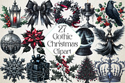 Gothic Christmas Clipart Bundle, an Illustration by DreamPrint404 (Thumbnail 1 of 6)
