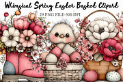 Whimsical Spring Easter Basket Clipa, an Illustration by Libby Wishes (Thumbnail 1 of 5)