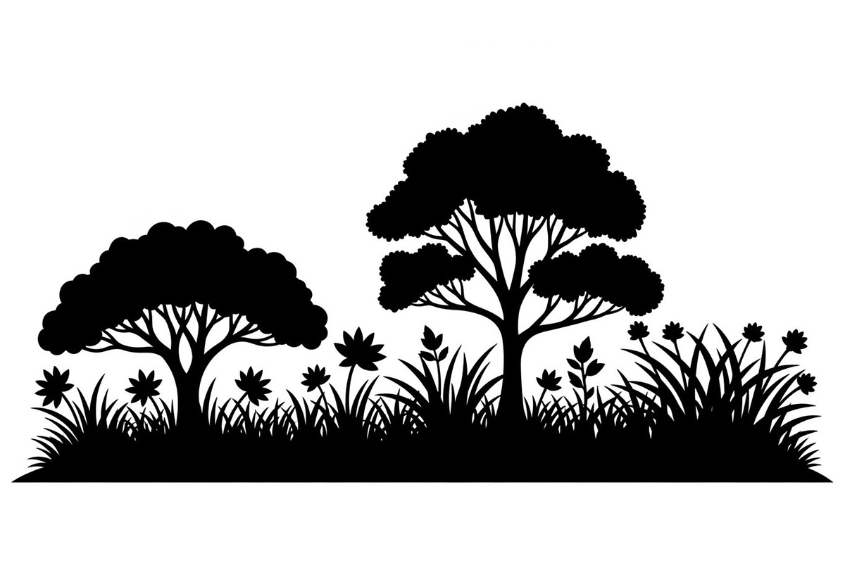Nature Frame Art Silhouette Clipart, a Graphic by hafijul (Photo 10 of 13)