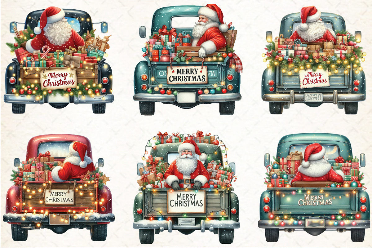 Christmas Gnome and Truck-28 PNG, an Illustration by Libby Wishes (Photo 6 of 6)