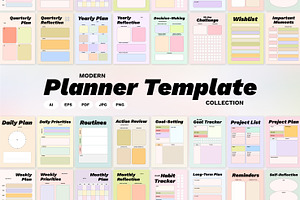 Modern Planner Template Collection