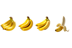 A row of ripe yellow bananas, a Food & Drink Photo by piter.goskov