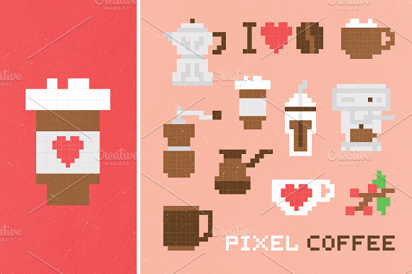 Pixel Coffee Set