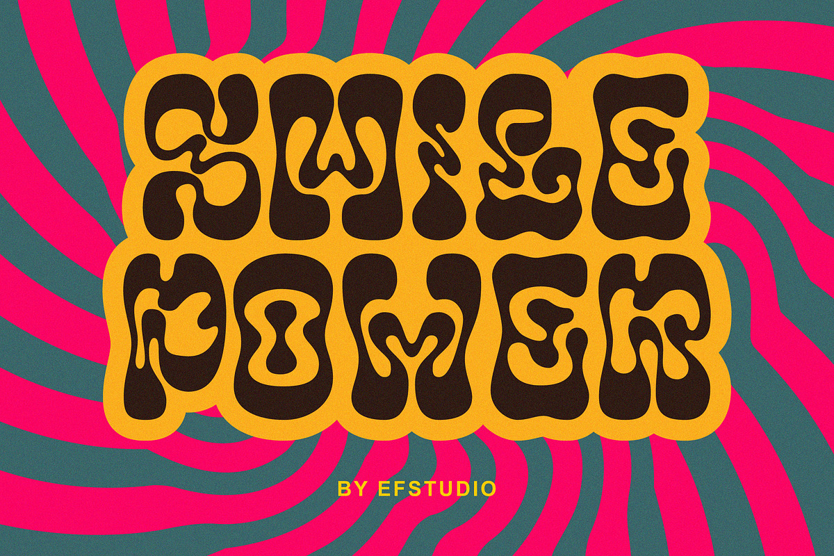 Smile Power | Psychedelic Font, a Font by Ef Studio (Photo 1 of 10)