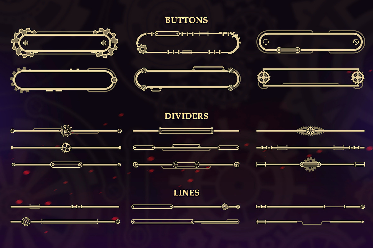 Steampunk UI Set, an Object Graphic by Olga Ryzychenko (Photo 7 of 13)