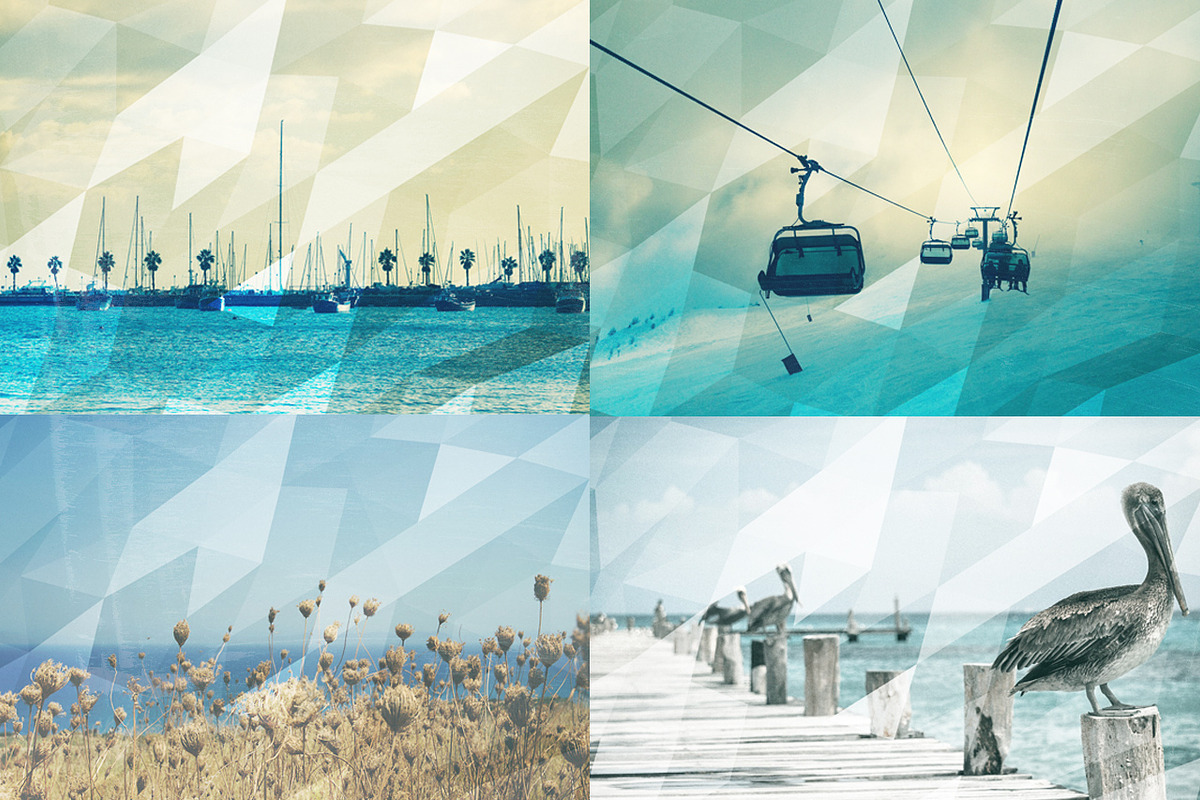 100 Geometric Polygon Backgrounds preview 2