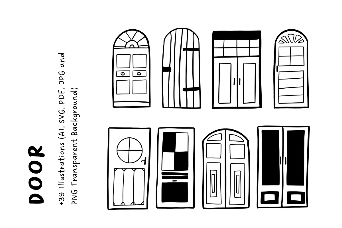 39+ Hand-Drawn Door Illustrations, an Object Illustration by The Journey Atelier (Photo 2 of 6)