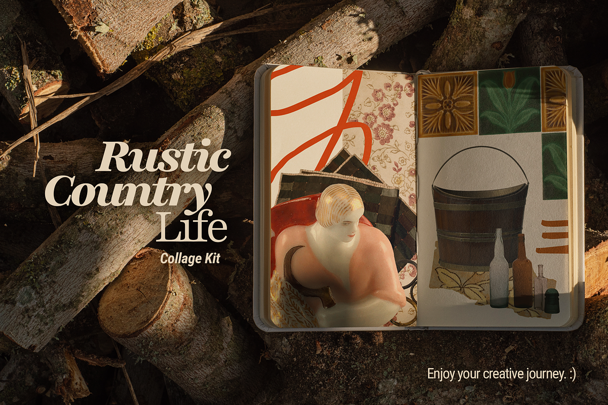 Rustic Country Life – Collage Kit, an Object Graphic by JuliBelushi (Photo 9 of 9)