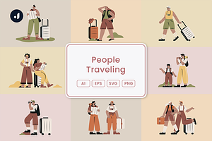 People Traveling Illustration, a Person Illustration by Jump Studio