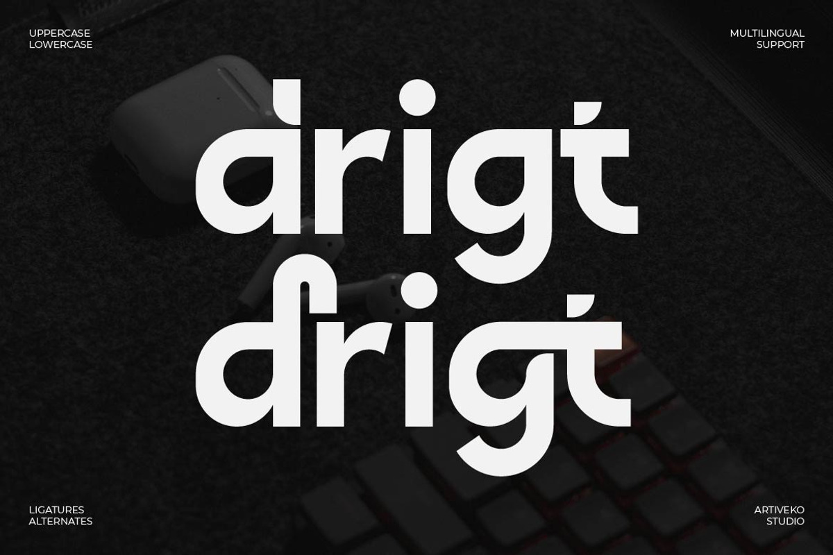 Drigt – Modern Creative Sans Serif, a Sans Serif Font by Artiveko (Photo 1 of 8)
