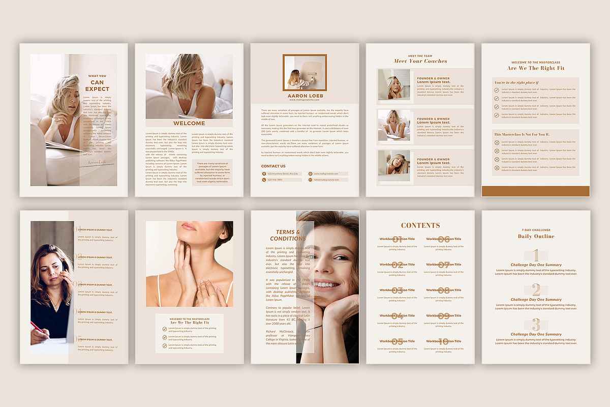 CANVA Elegant Workbook Template, a Print Template by DesignByStore (Photo 4 of 10)