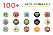 100+ Shopping Flat Vector Icons, an Emoji Icon by Creative Stall (Thumbnail 1 of 5)