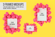 Festive Mockups with Balloons, a Print Template by Aedon Design (Thumbnail 1 of 5)