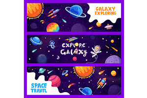 Galaxy Space Banners, Astronaut