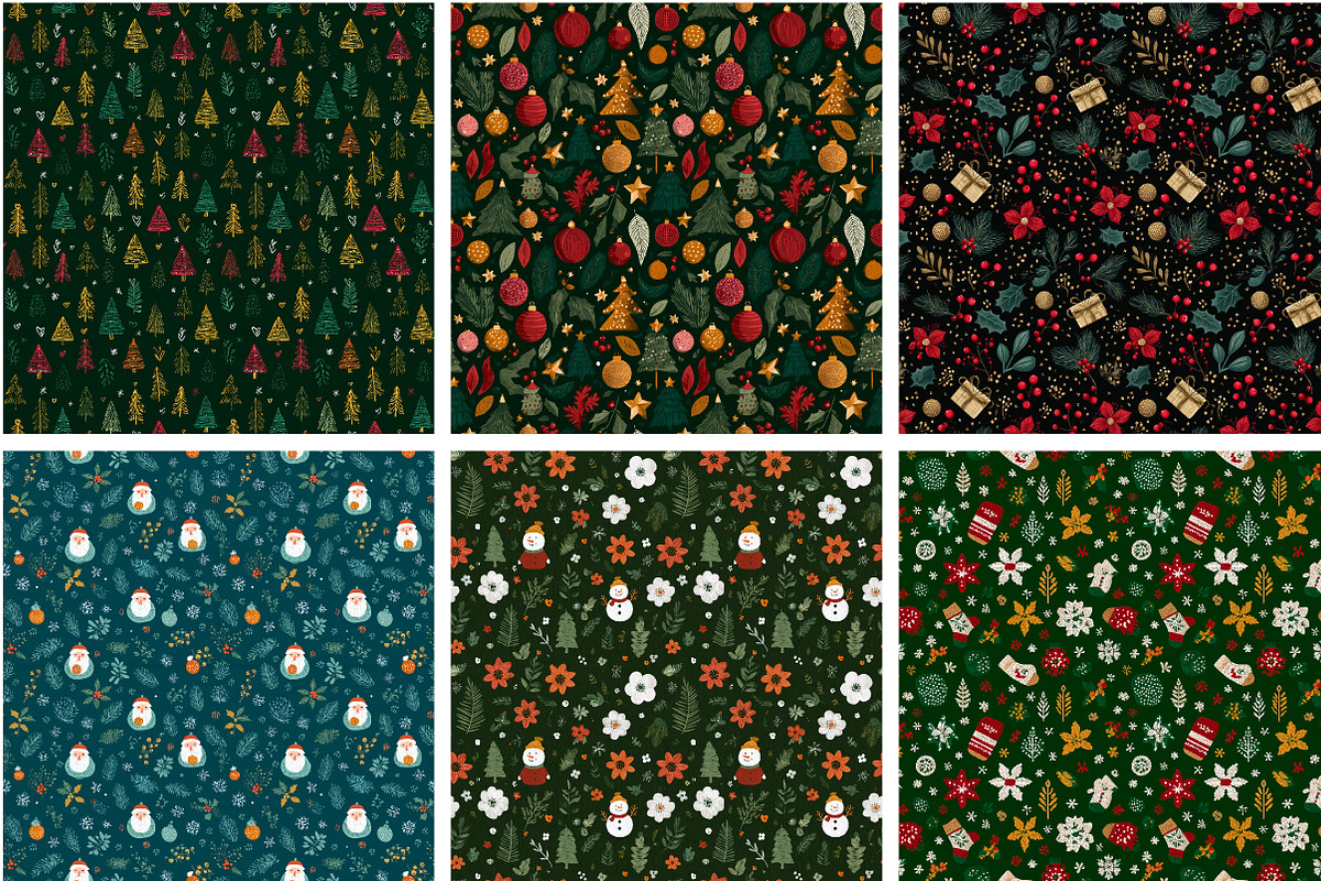 Christmas Seamless Pattern Bundle, a Graphic by Designking (Photo 4 of 4)
