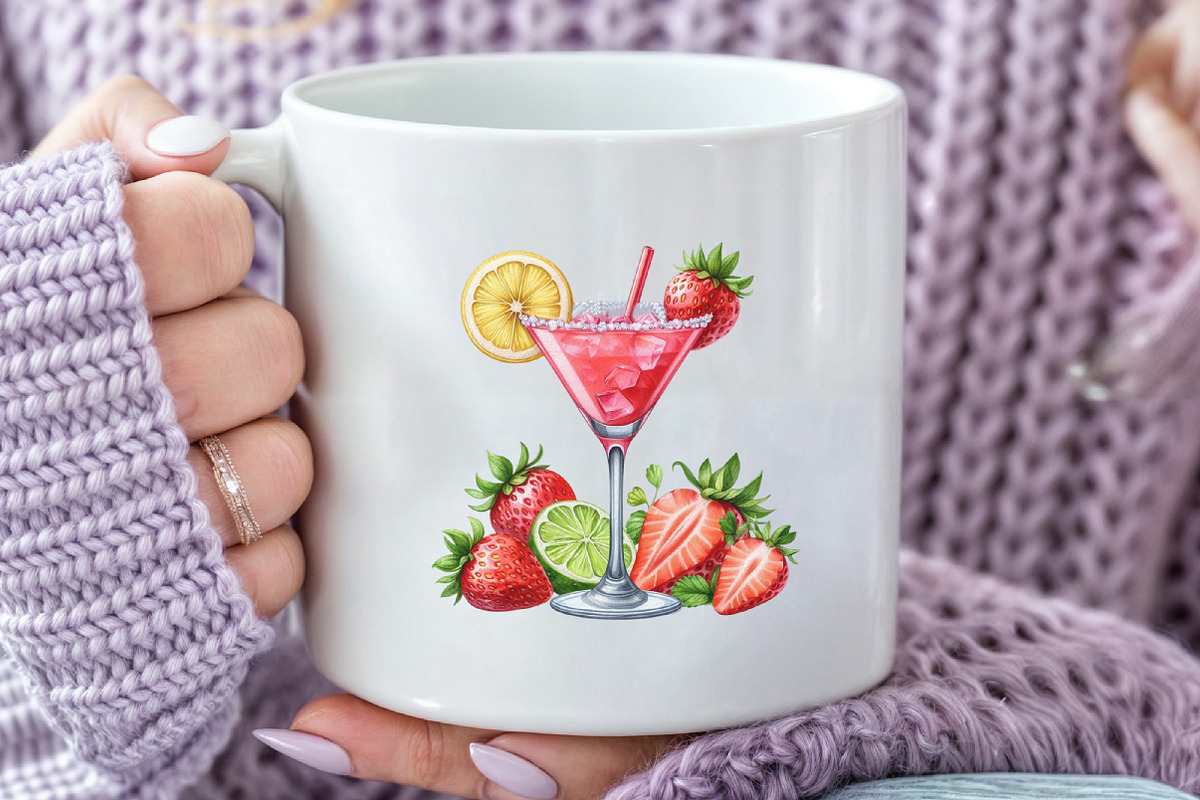 Watercolor Cocktail Collection Clipa, a Seasonal Illustration by Rose Art (Photo 6 of 6)