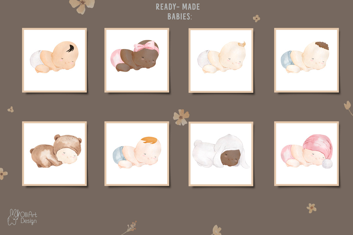 BABY PORTRAIT CREATOR. Boho newborn, a Person Illustration by OlliArtDesign (Photo 8 of 14)