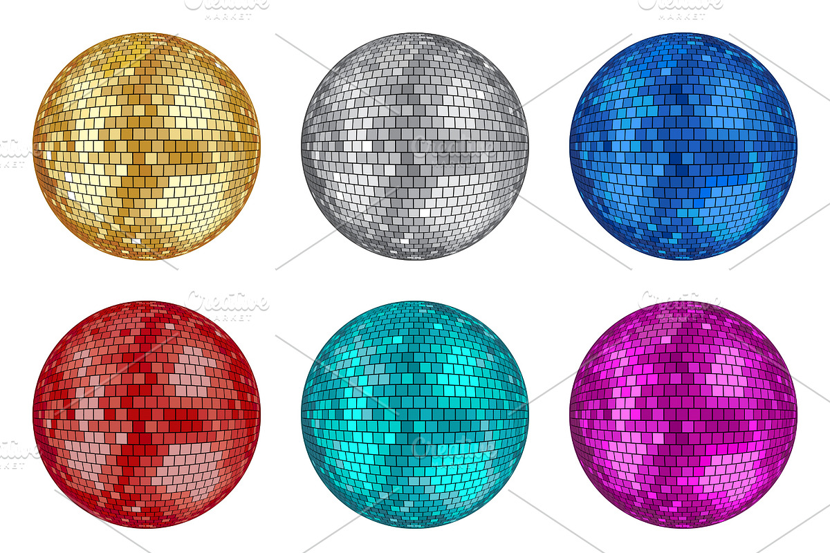 Set of Disco Balls, an Icon by Absent A