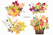 Autumn rustic watercolor kit, a Decorative Illustration by Elegantia (Thumbnail 9 of 10)