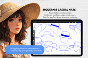 165+ Procreate Hat & Headwear Stamps, a Brush Add-On by Selentaori Studio (Thumbnail 4 of 11)