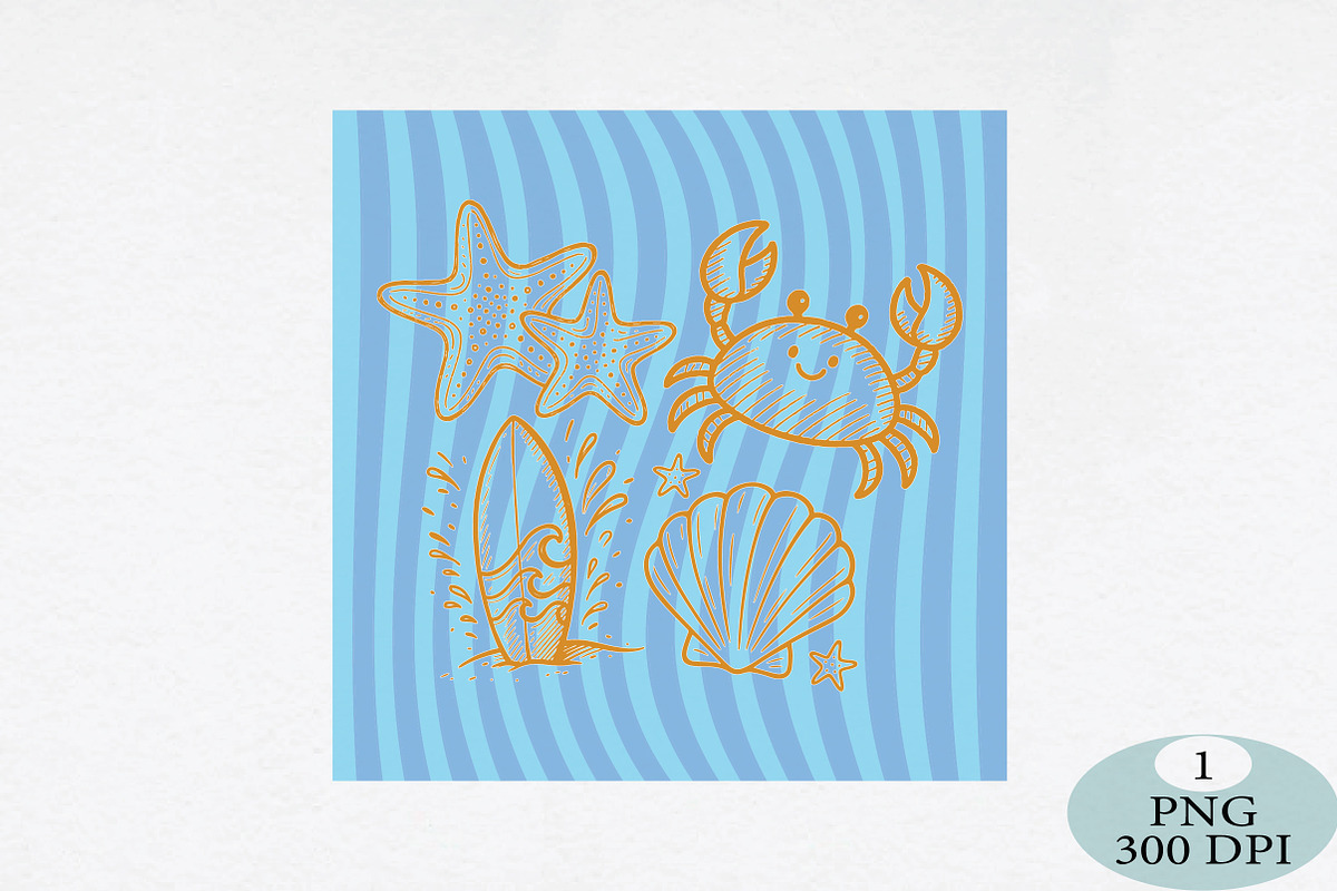 Summer Beach Hand Drawn Doodle PNG, an Illustration by Daily.Designs (Photo 2 of 3)