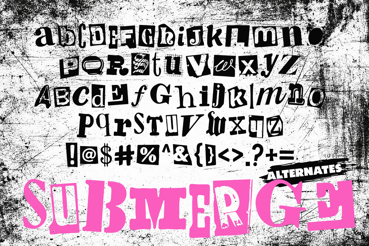 Submerge - Punk Display Font, a Sans Serif Font by Any-Type® Foundry (Photo 6 of 9)