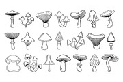 Doodle mushroom set, a Food Illustration by ananastya (Thumbnail 3 of 3)