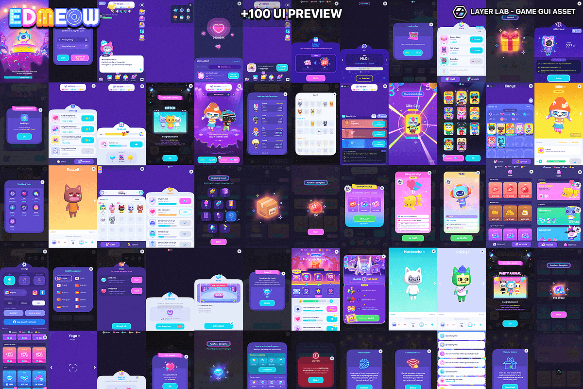 GUI - Neon2, an UI Kit Template by LAYERLAB (Photo 7 of 34)