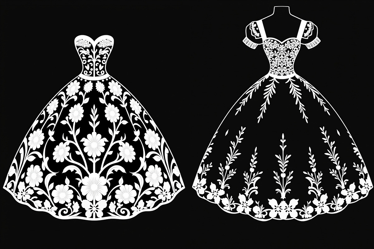 Fashion Dress Silhouette Bundle, an Illustration by BIPLOB EXPERT (Photo 14 of 21)