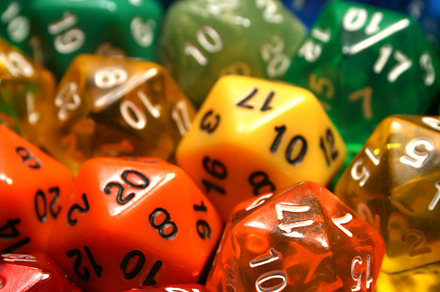 Rainbow D20 Dice, an Arts & Entertainment Photo by MStockPhotography