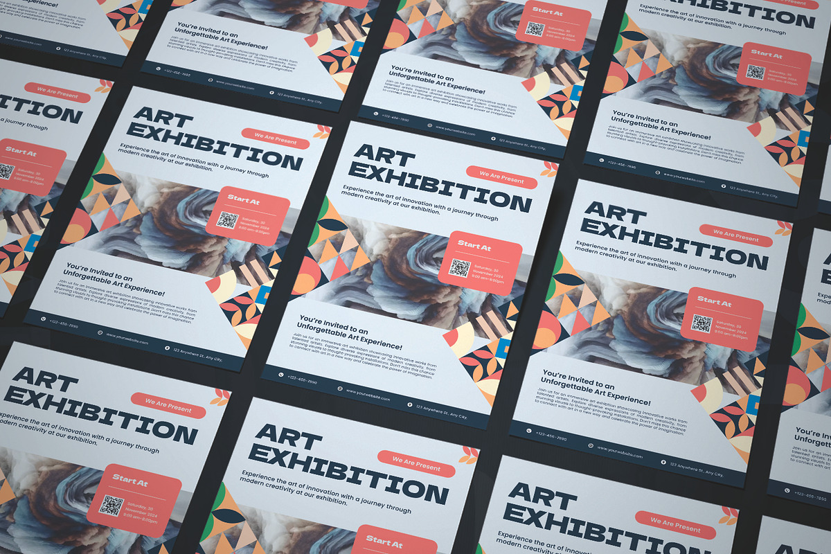 Art Exhibition Bauhaus - Flyer, a Flyer Template by AQR Studio (Photo 2 of 2)
