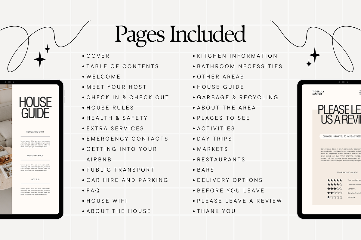 Airbnb Welcome Book Canva Template, a Stationery Template by Anna Design Studio (Photo 4 of 10)